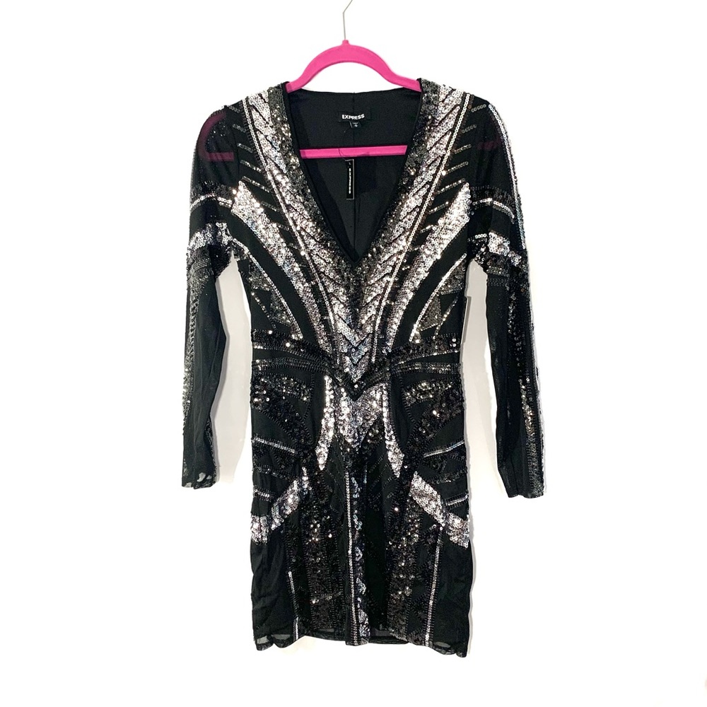 Express Sequin Party Dress NWT